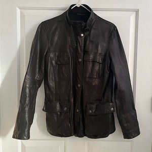 Black Leather Jacket Vintage GAP size Small
